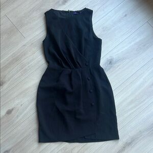 Forever 21 Black Button-Detail Mini Dress